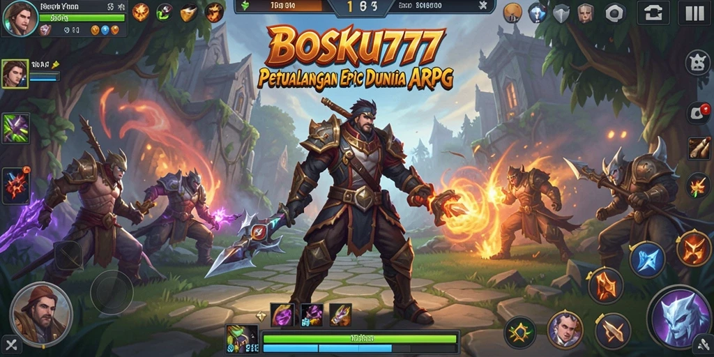 Tampilan gameplay menarik dari BOSKU777 dengan pertarungan seru.