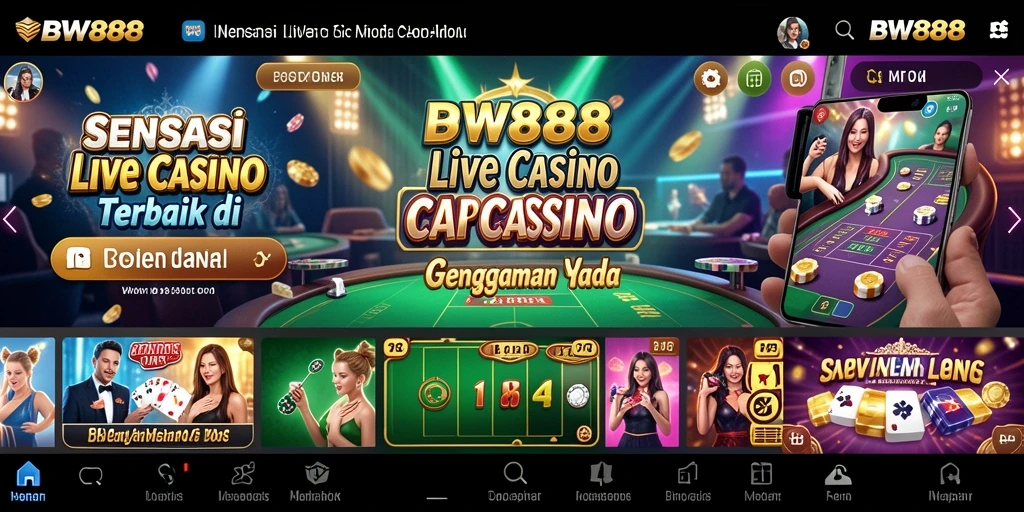 Tampilan gameplay menarik di BW888 Live Casino dengan dealer profesional.