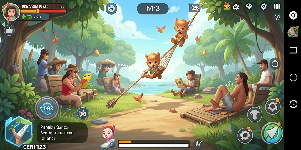 Tampilan gameplay CERI123 yang menarik dan penuh warna.