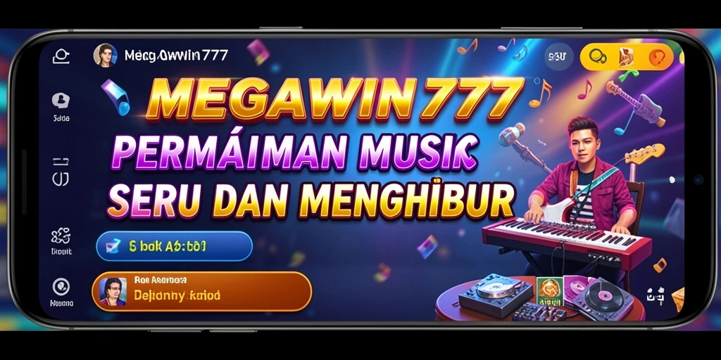 Tampilan game musik MEGAWIN777 yang penuh warna dan interaktif.