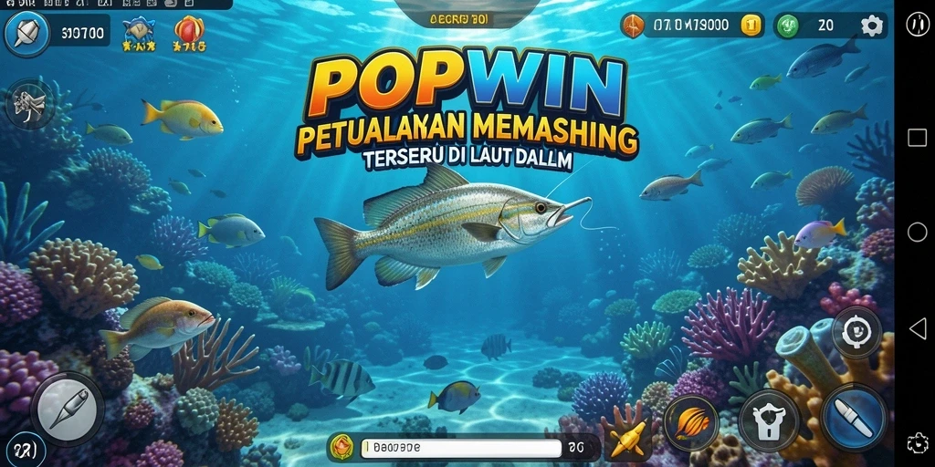 Gameplay menarik dari POPWIN yang menunjukkan keseruan memancing.