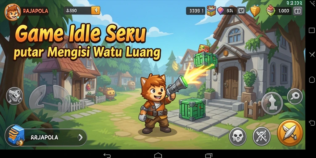 Screenshot gameplay dari RAJAPOLA yang menunjukkan aksi seru dalam permainan Idle.