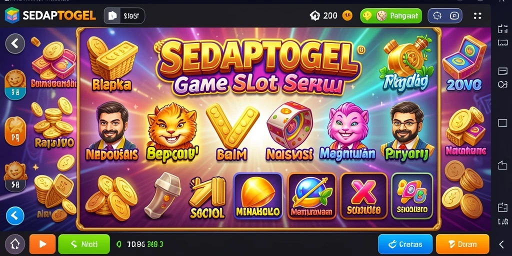 Tampilan gameplay SEDAPTOGEL yang menegangkan dan penuh warna.