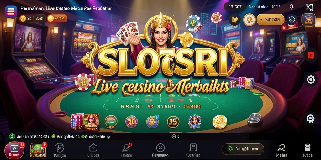 Screenshot mendebarkan dari permainan live casino SLOTSRI.