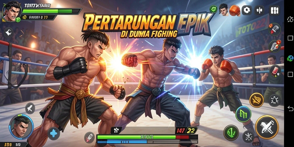 Tangkapan layar gameplay TOTO22 menampilkan pertarungan yang mendebarkan dan grafis yang memukau.
